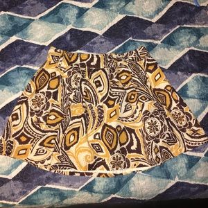 Floral & boho mini skater skirt