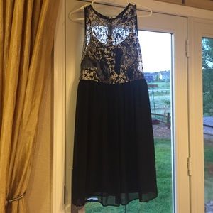 Short flowy floral/ black dress