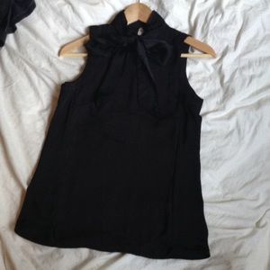 Black Silky H&M Bow Tank
