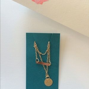 Three Layer, Gold Plated Necklace.