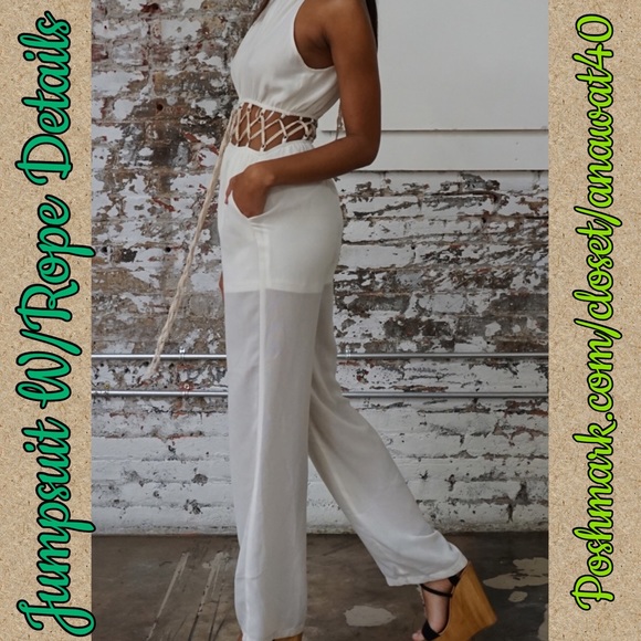 HP Bohemian Babe Jumpsuit W /Rope Details - Picture 4 of 4