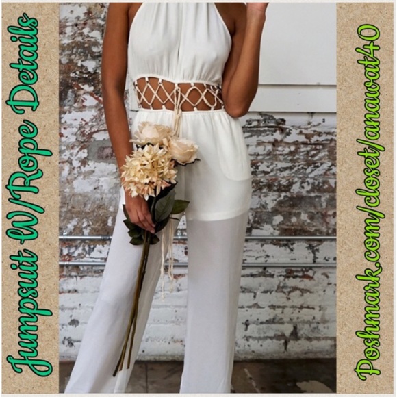 HP Bohemian Babe Jumpsuit W /Rope Details - Picture 3 of 4