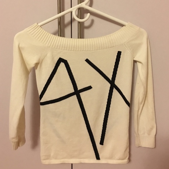 Armani exchange off shoulder sweater