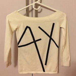 Armani exchange off shoulder sweater
