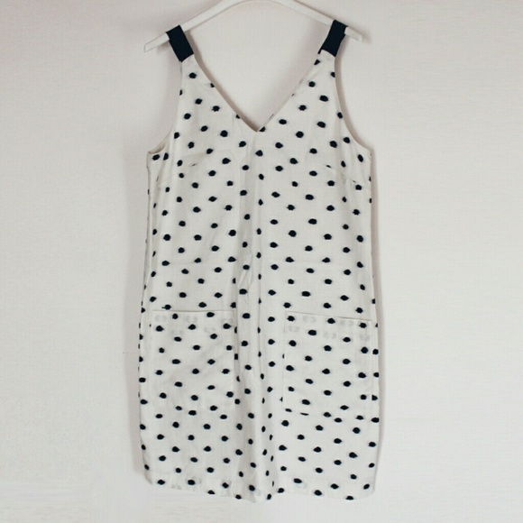 Ann Taylor Pokadot Dress with Exposed Zipper