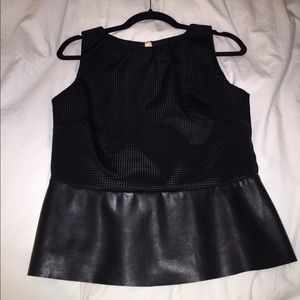Bailey 44 leather peplum top