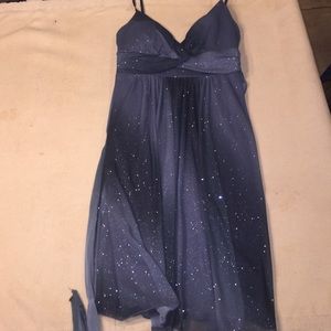 Silver and gray sparkly party dress