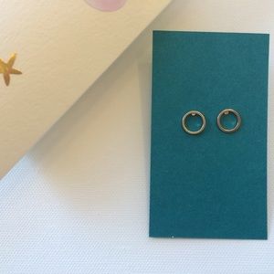 Gold Plated, Round Earrings.