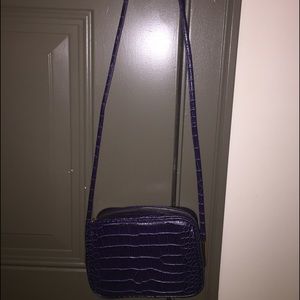 Zara Embossed Navy Crossbody