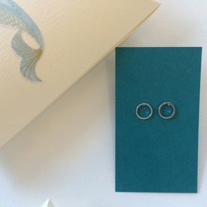 Silver Plated, Round Earrings.