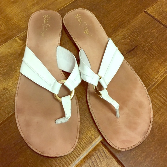 Lily Pulitzer white sandals