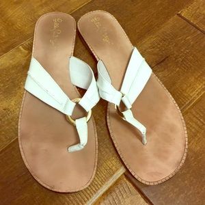 Lily Pulitzer white sandals