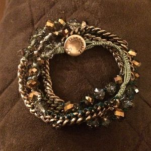 Bead and chain multi-wrap bracelet