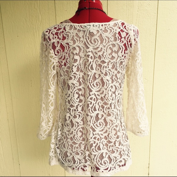 Ann Taylor LOFT Lace Top Blouse - Picture 3 of 3