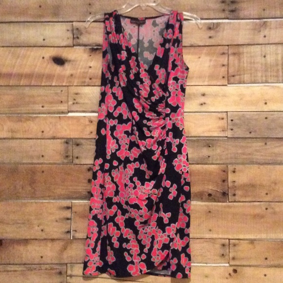 Black and Magenta Abstract Pattern Dress--SALE!