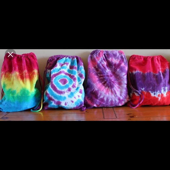 Tie Dye personalized Drawstring bag