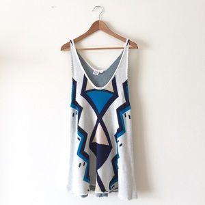 Aztec Knit Tank Dress Sz Small