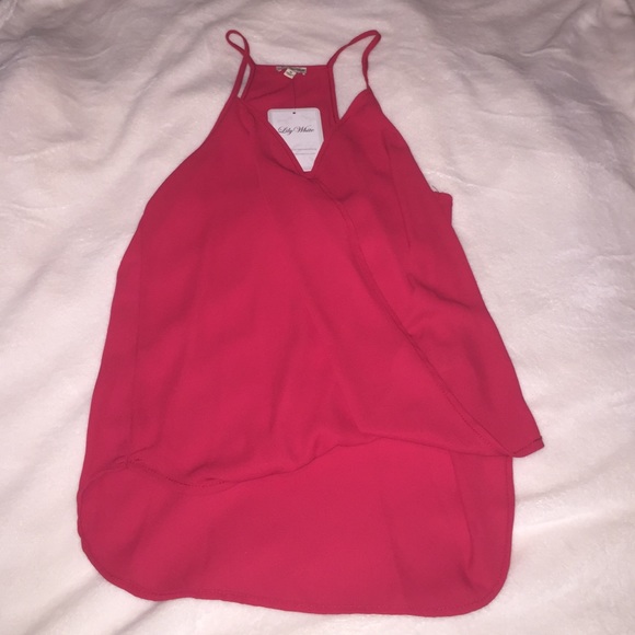 NWT Red Surplice Top