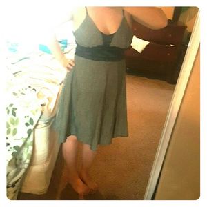 Grey and black a line dress