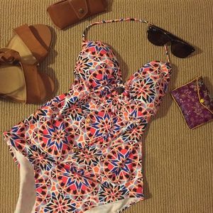 NWT Old Navy one-piece with geometric pattern