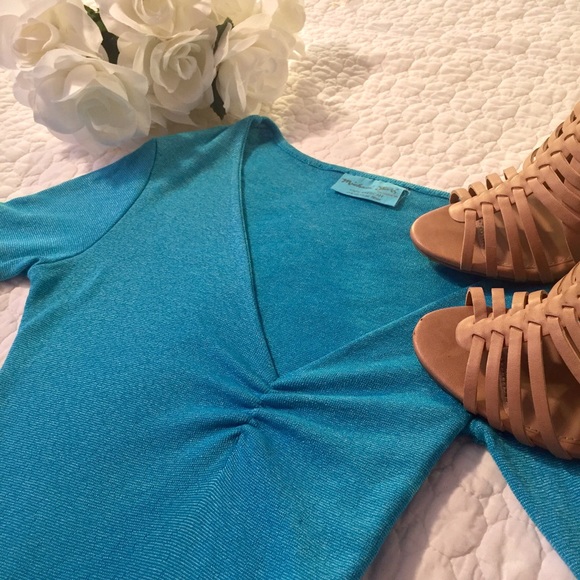 Gorgeous Michael Stars Blue Shimmer Top!! - Picture 2 of 4