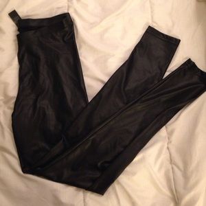 Faux leather leggings