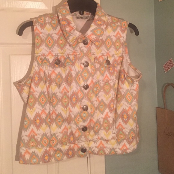 Colorful Jeans vest