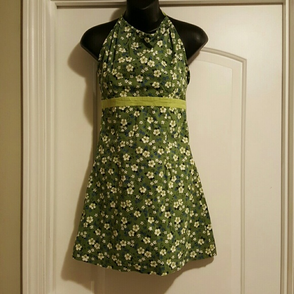 Quaint Floral Halter Dress