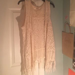 Cream  long vest