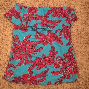 Lilly Pulitzer strapless tank