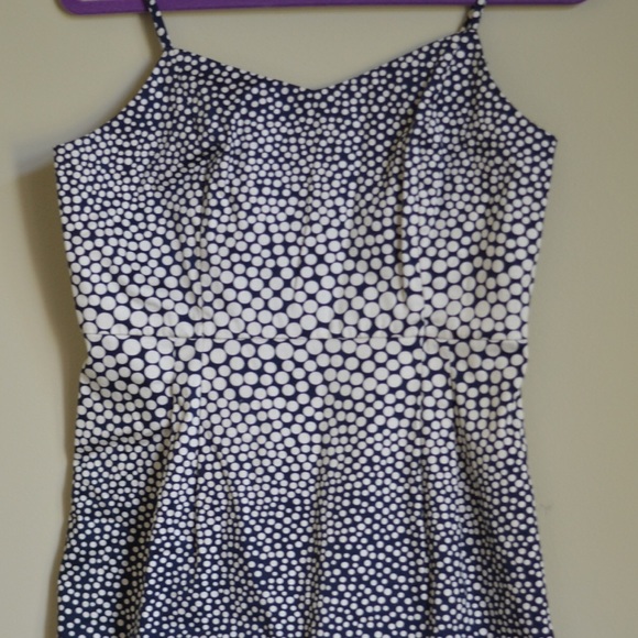 Loft navy and white strappy dress