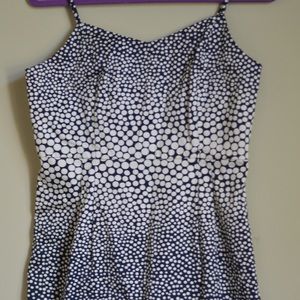 Loft navy and white strappy dress