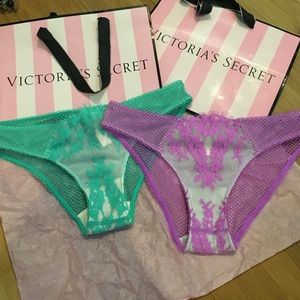 VS eyelash lace cheekini panties