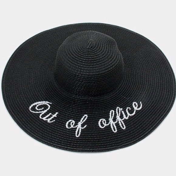 Out of office straw hat
