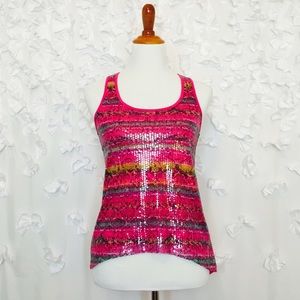 BONGO Pink Sequined Tank