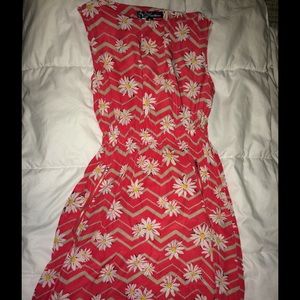 Pink daisy flower dress
