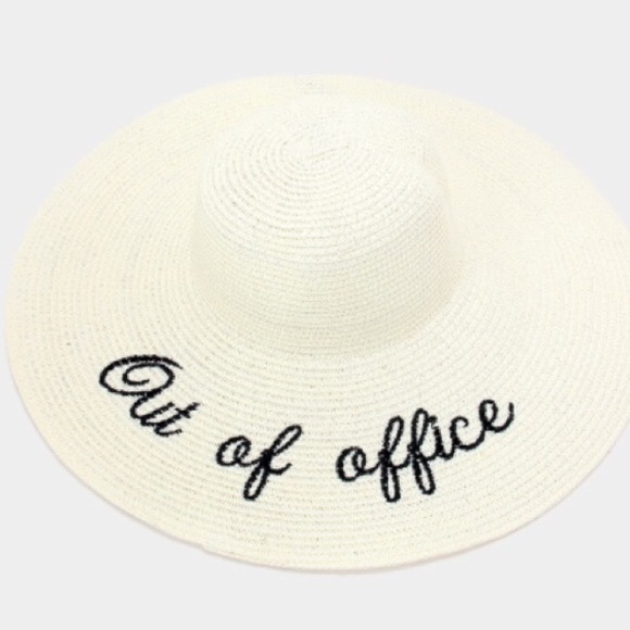 Out of office straw hat