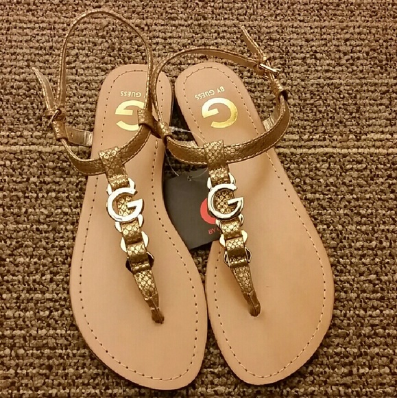 🚫SOLD🚫 NWT G By Guess Size 7.5 Gold Sandals