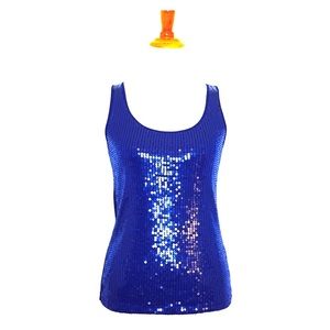 NY & Co. Blue Sequined Tank