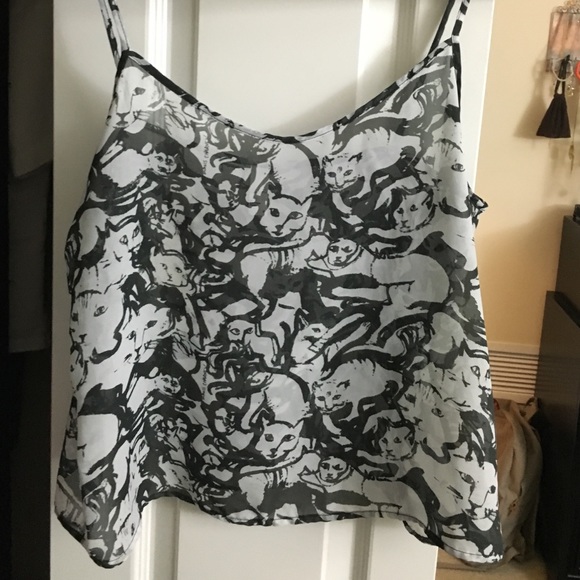American Apparel cat sheer tank