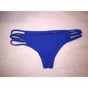 Blue strappy & cheeky bikini bottom!