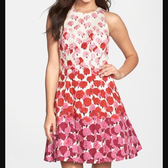 Maggy London Dresses & Skirts - Maggy London 8p red/cream/pink floral dress