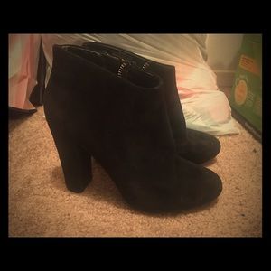 Nine West Black Suede Ankle Booties