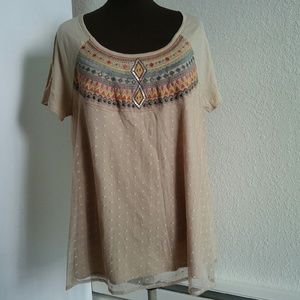 Lilka Anthropologie Festival Inspired Tan Top