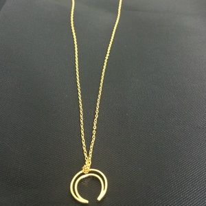 Crescent Gold Necklace