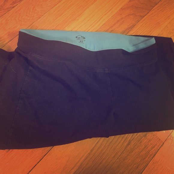 Airy Blue Rim Black Yoga Pants By Champion - Picture 1 of 2