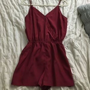 Forever 21 wine red romper