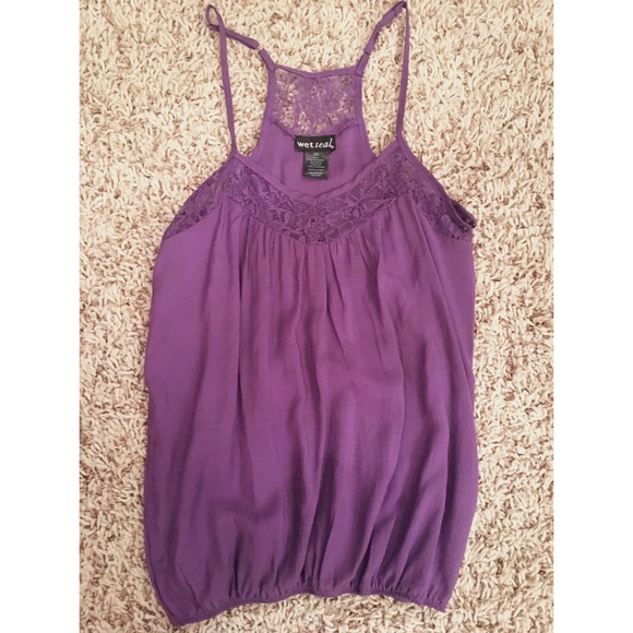 Purple lace tank