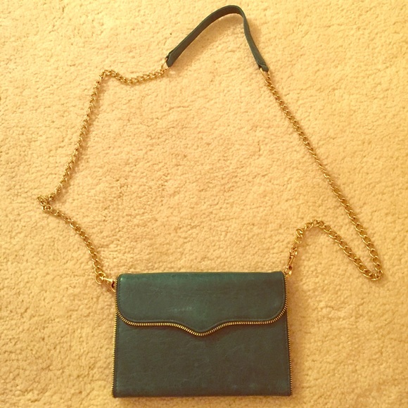 Rebecca Minkoff Green Wallet/ w/ Shoulder Strap