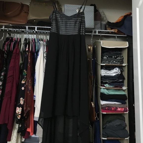 LF- Millau black high low maxi